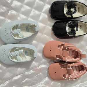 Carter's Baby Shoes Set - Black, Blue, and Pink
